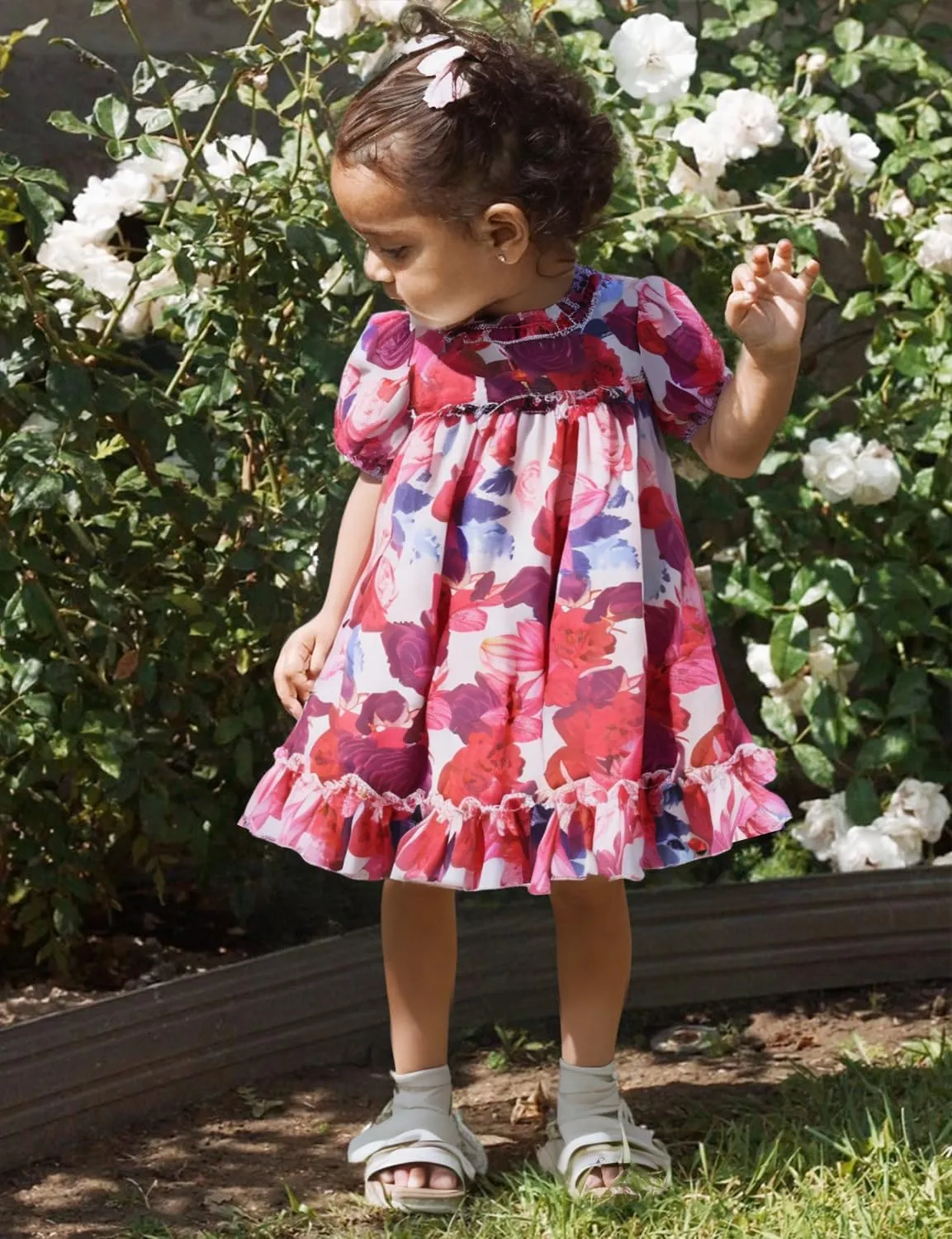 AGQT Toddler Girls Ruffle Dress Sleeveless Flower Girls Swiss Dots Flowy Pleated Party Dress Easter Dresses Size 1-6T