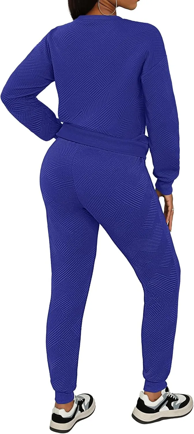 AOMONI Track Suits for Women Set Sweatsuit Sets 2 Piece Long Sleeve Outfits Jogger Sets Pullover with Pockets
