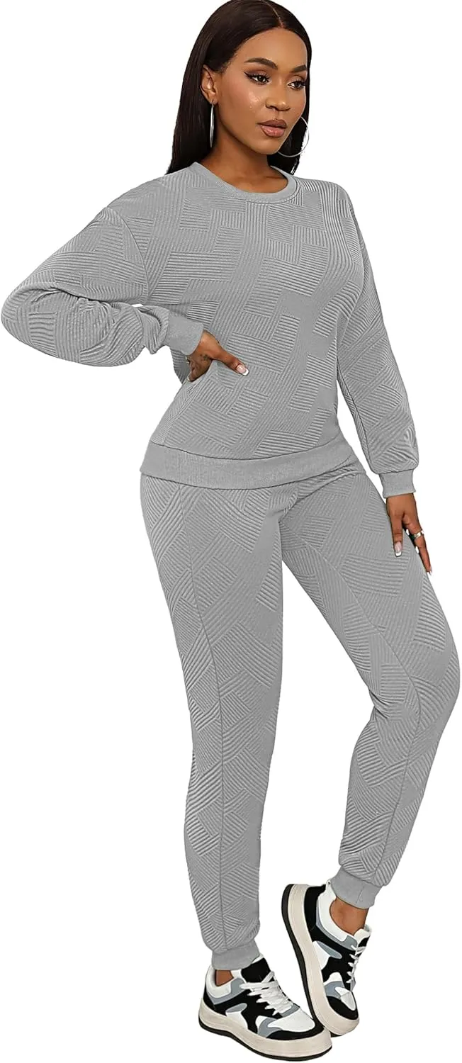 AOMONI Track Suits for Women Set Sweatsuit Sets 2 Piece Long Sleeve Outfits Jogger Sets Pullover with Pockets