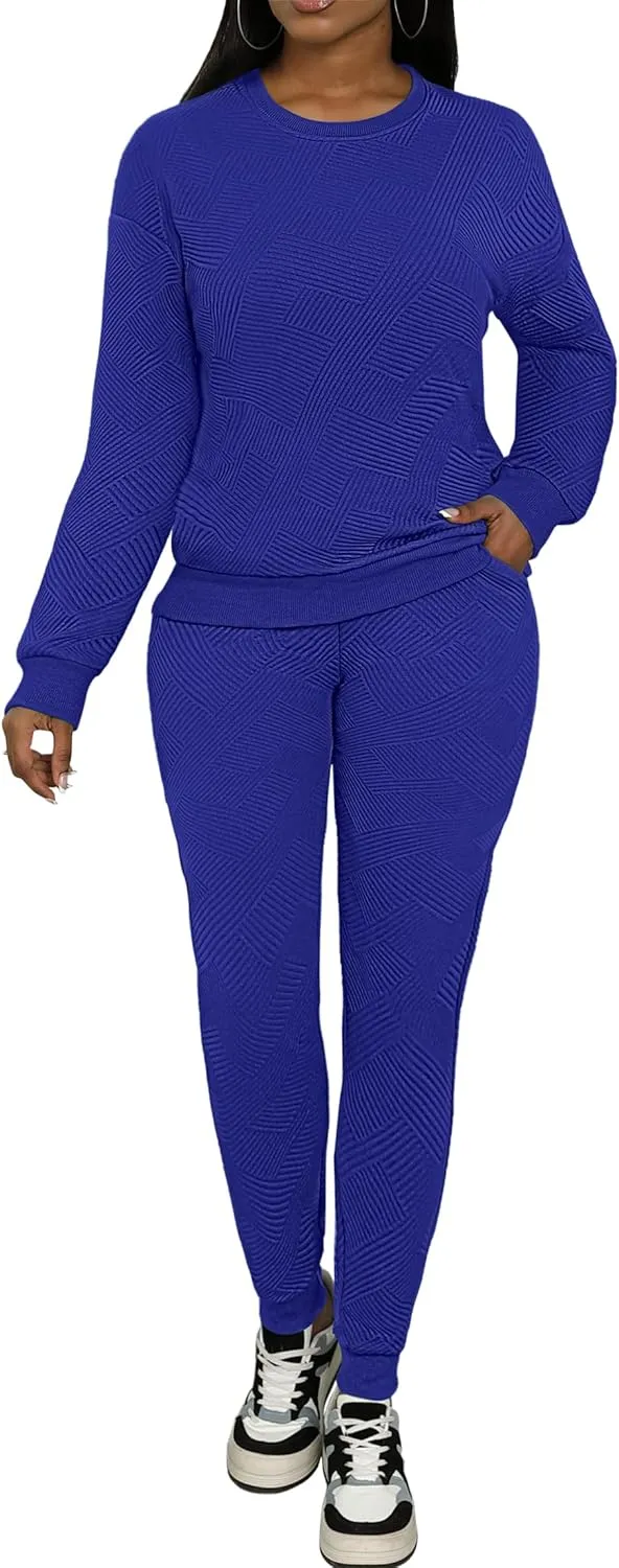 AOMONI Track Suits for Women Set Sweatsuit Sets 2 Piece Long Sleeve Outfits Jogger Sets Pullover with Pockets