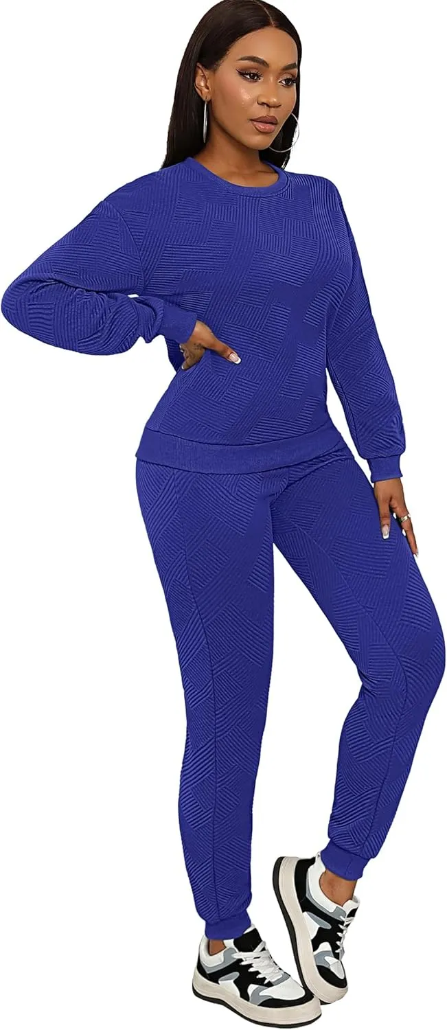 AOMONI Track Suits for Women Set Sweatsuit Sets 2 Piece Long Sleeve Outfits Jogger Sets Pullover with Pockets