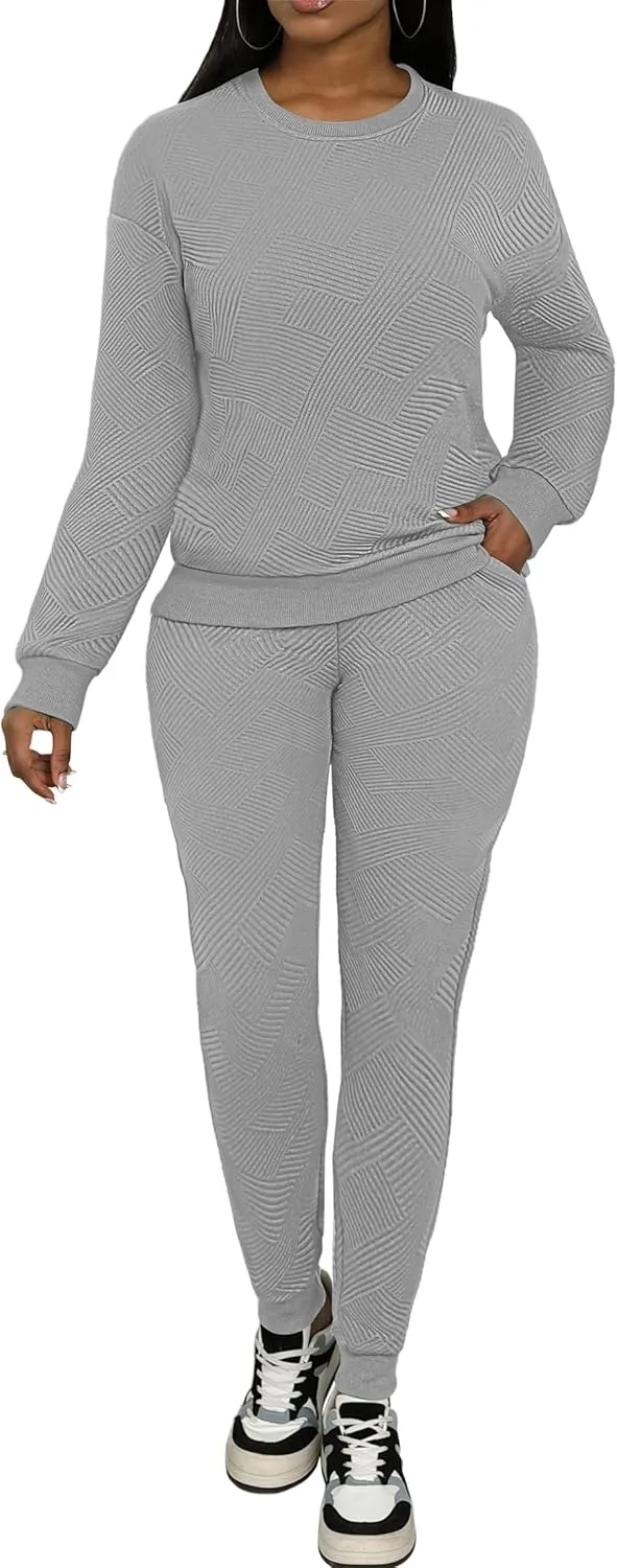 AOMONI Track Suits for Women Set Sweatsuit Sets 2 Piece Long Sleeve Outfits Jogger Sets Pullover with Pockets