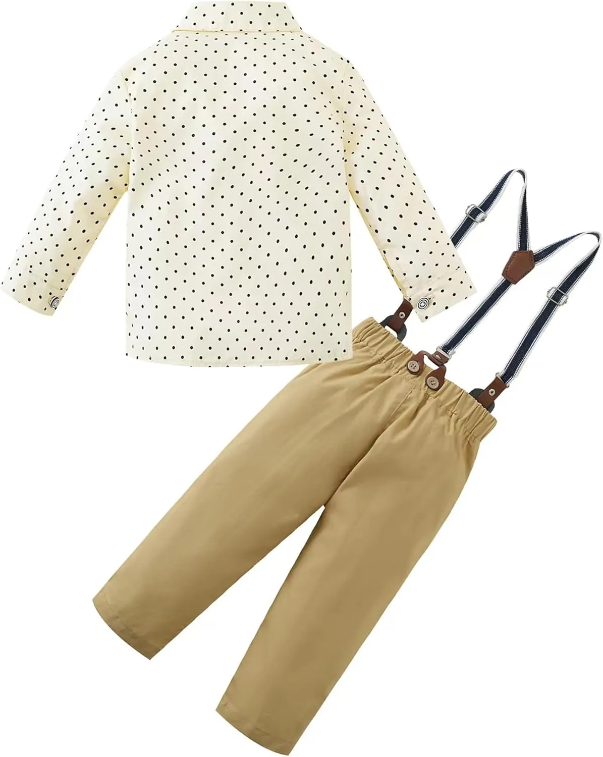 Boarnseorl Baby Boys Pants Sets,Toddler Gentleman Outfits, Infant Long Sleeve Shirt   Pants   Bow Tie   Suspenders