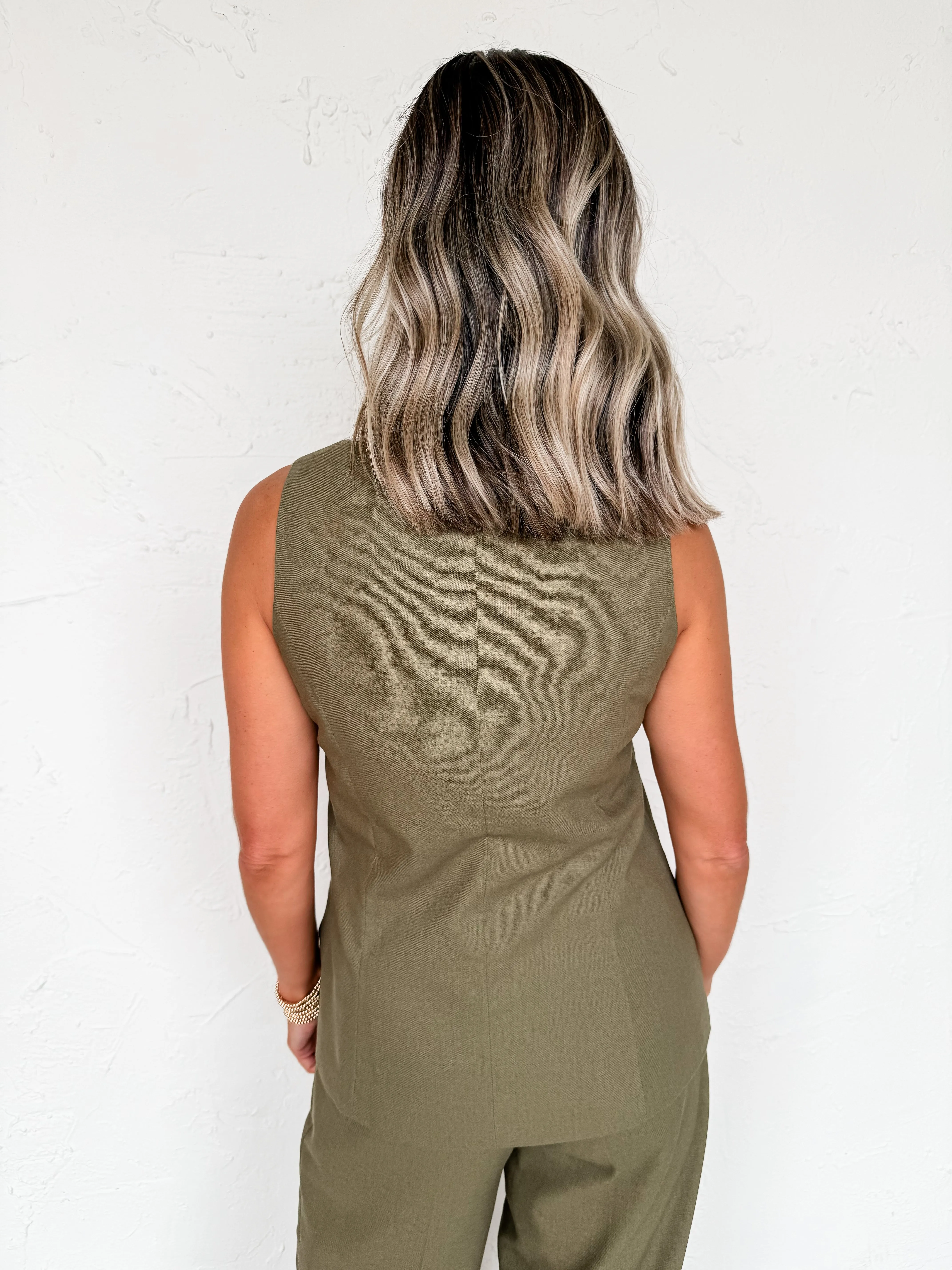 Can't Replace You Linen Vest