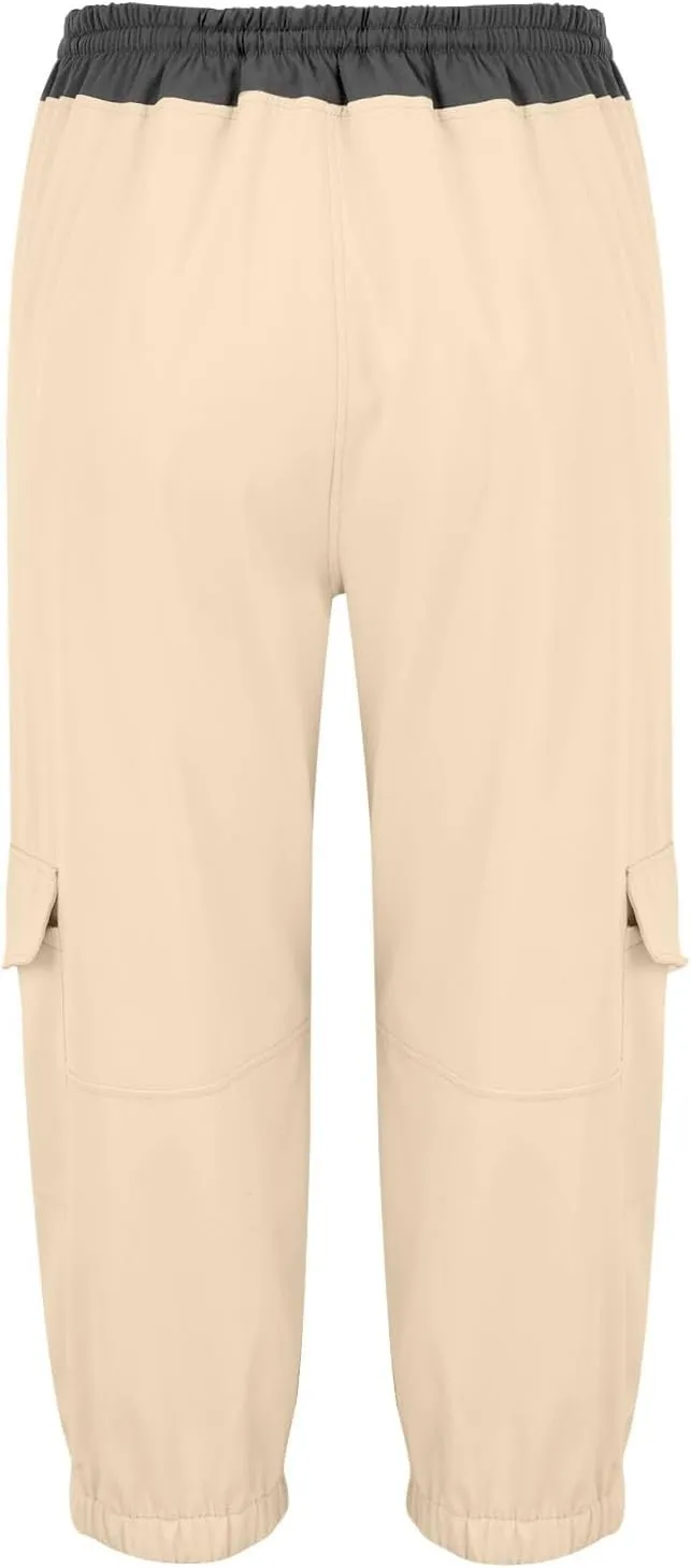 Cargo Pants for Women 2025 Lightweight Summer Petite High Waist Casual Shorts with Pockets Linen Hiking Capris