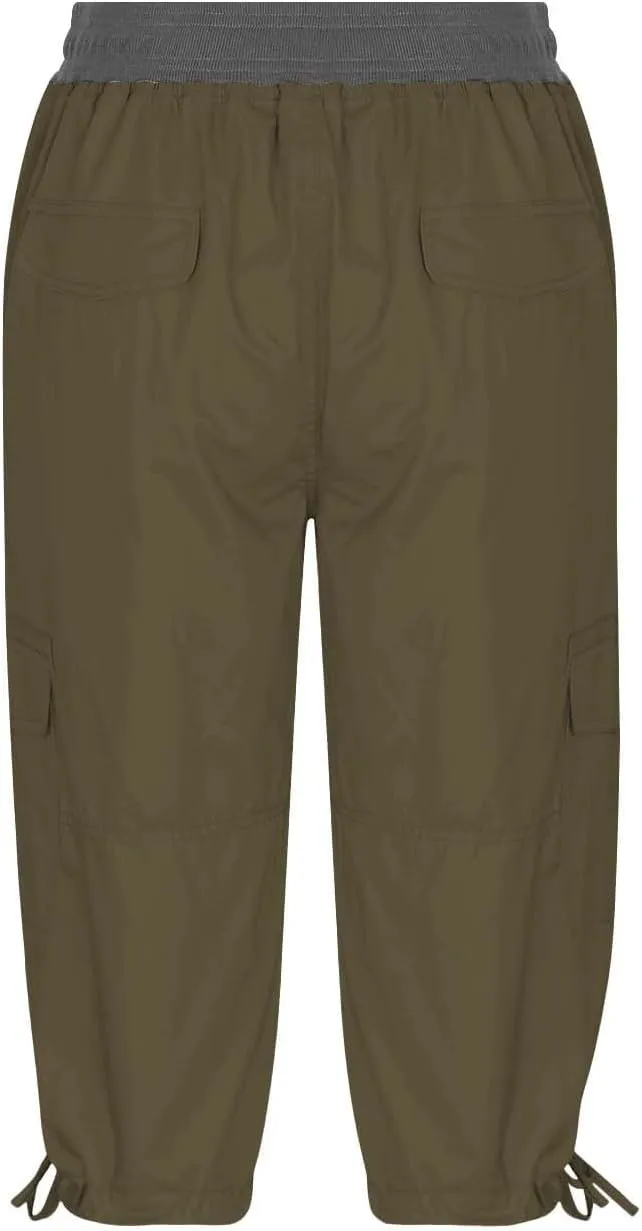 Cargo Pants for Women 2025 Lightweight Summer Petite High Waist Casual Shorts with Pockets Linen Hiking Capris