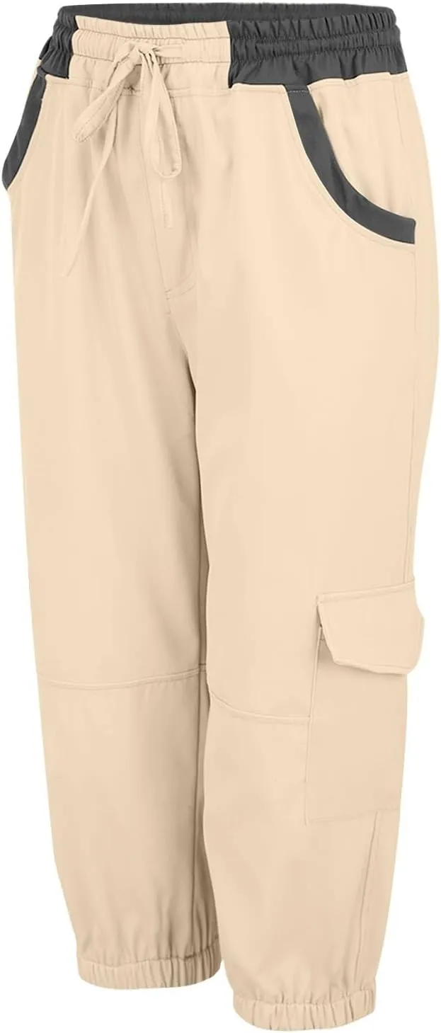 Cargo Pants for Women 2025 Lightweight Summer Petite High Waist Casual Shorts with Pockets Linen Hiking Capris
