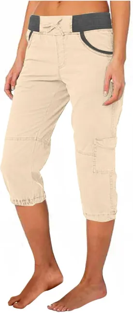 Cargo Pants for Women 2025 Lightweight Summer Petite High Waist Casual Shorts with Pockets Linen Hiking Capris