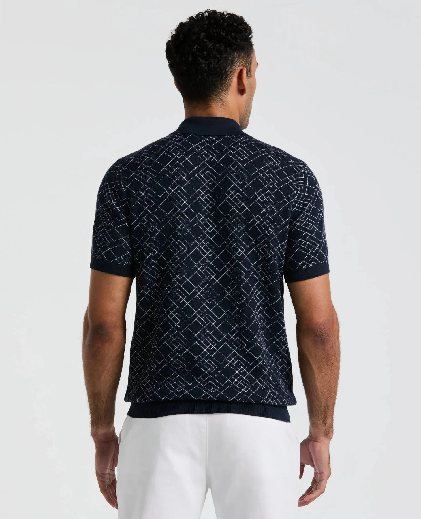 Casa Moda Short Sleeve Polo Shirt 108 - Navy/Orange