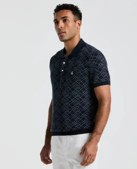 Casa Moda Short Sleeve Polo Shirt 108 - Navy/Orange
