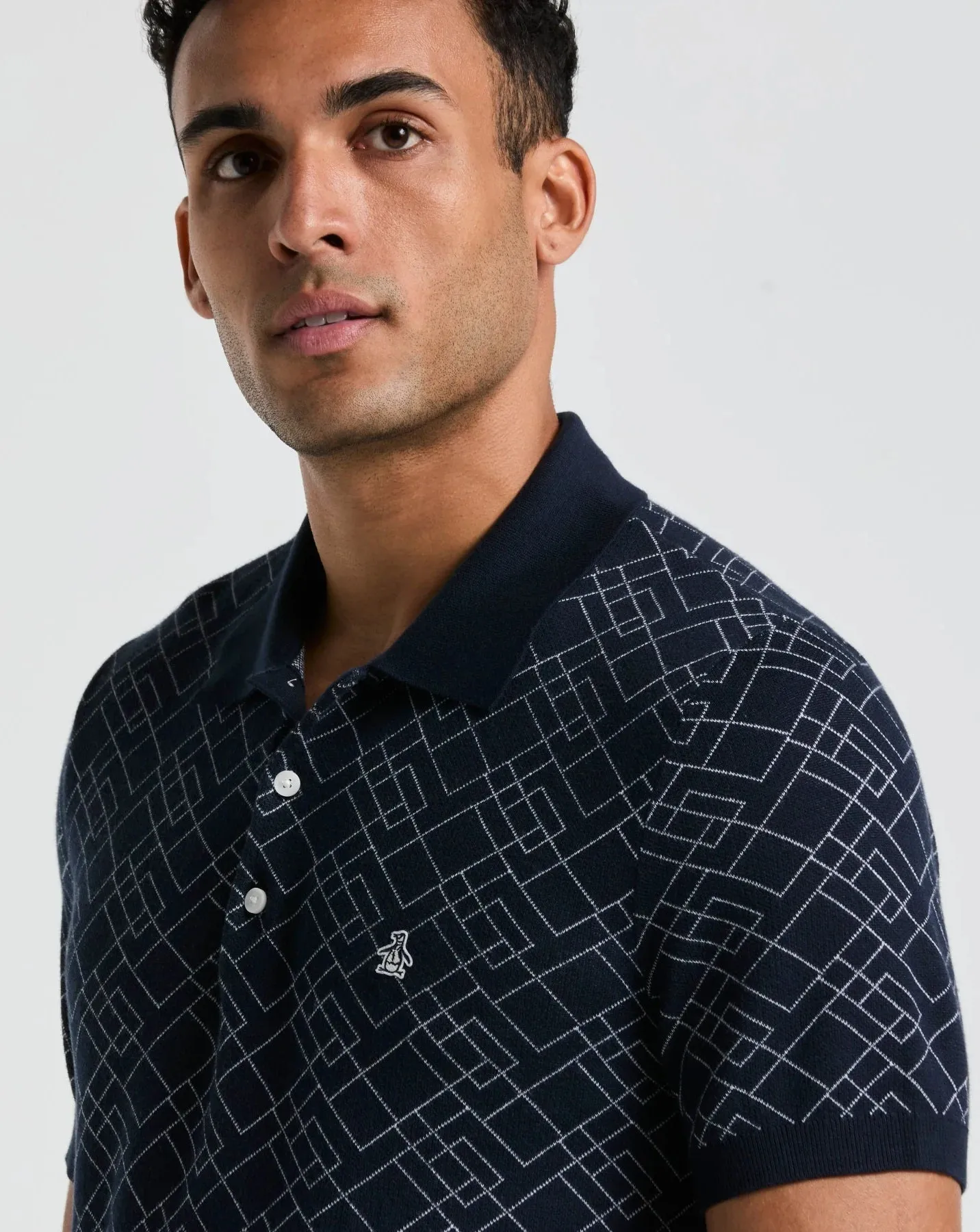 Casa Moda Short Sleeve Polo Shirt 108 - Navy/Orange