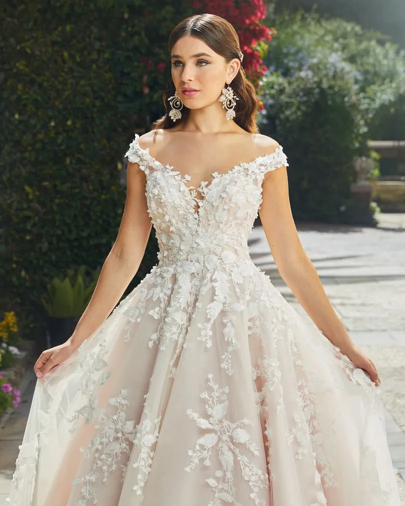 Casablanca Bridal 2406C Size 18 Wedding Dress EVELINA Off the shoulder ballgown Bridal Gown
