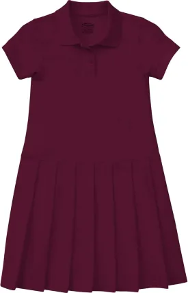 Classroom Girls Polo Dress School Outfit for Toddler,Pleated Skirt