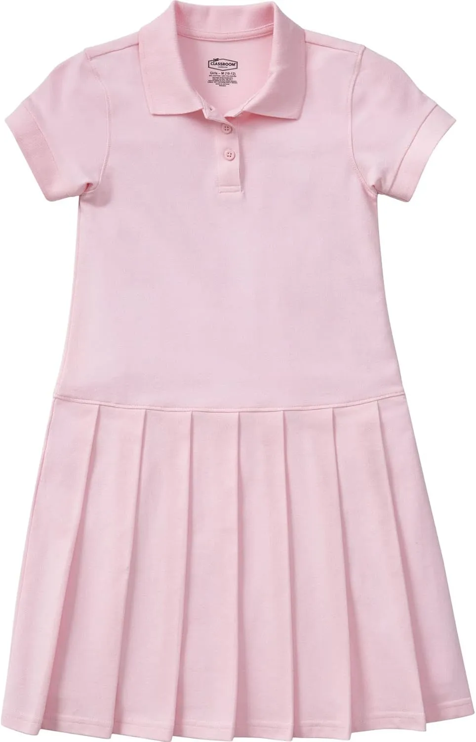 Classroom Girls Polo Dress School Outfit for Toddler,Pleated Skirt