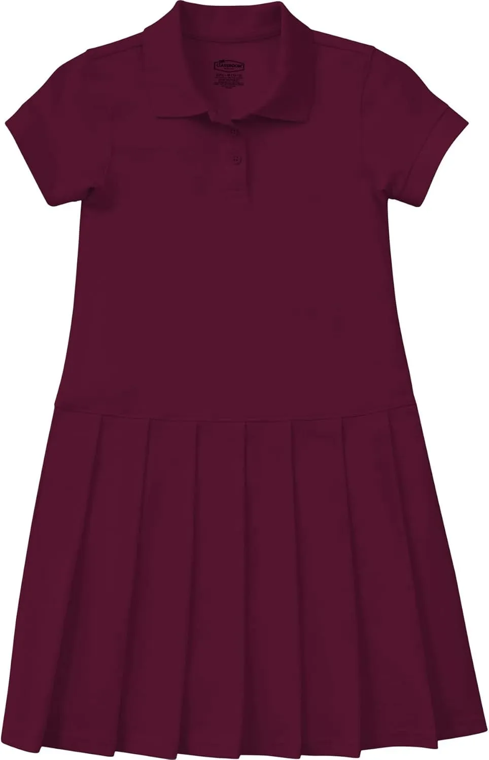 Classroom Girls Polo Dress School Outfit for Toddler,Pleated Skirt