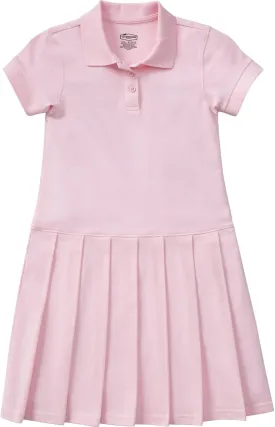 Classroom Girls Polo Dress School Outfit for Toddler,Pleated Skirt