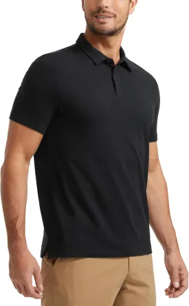 CRZ YOGA Mens Golf Polo Shirts Short Sleeve Moisture Wicking Athletic Shirt Sports Casual Pique T-Shirts