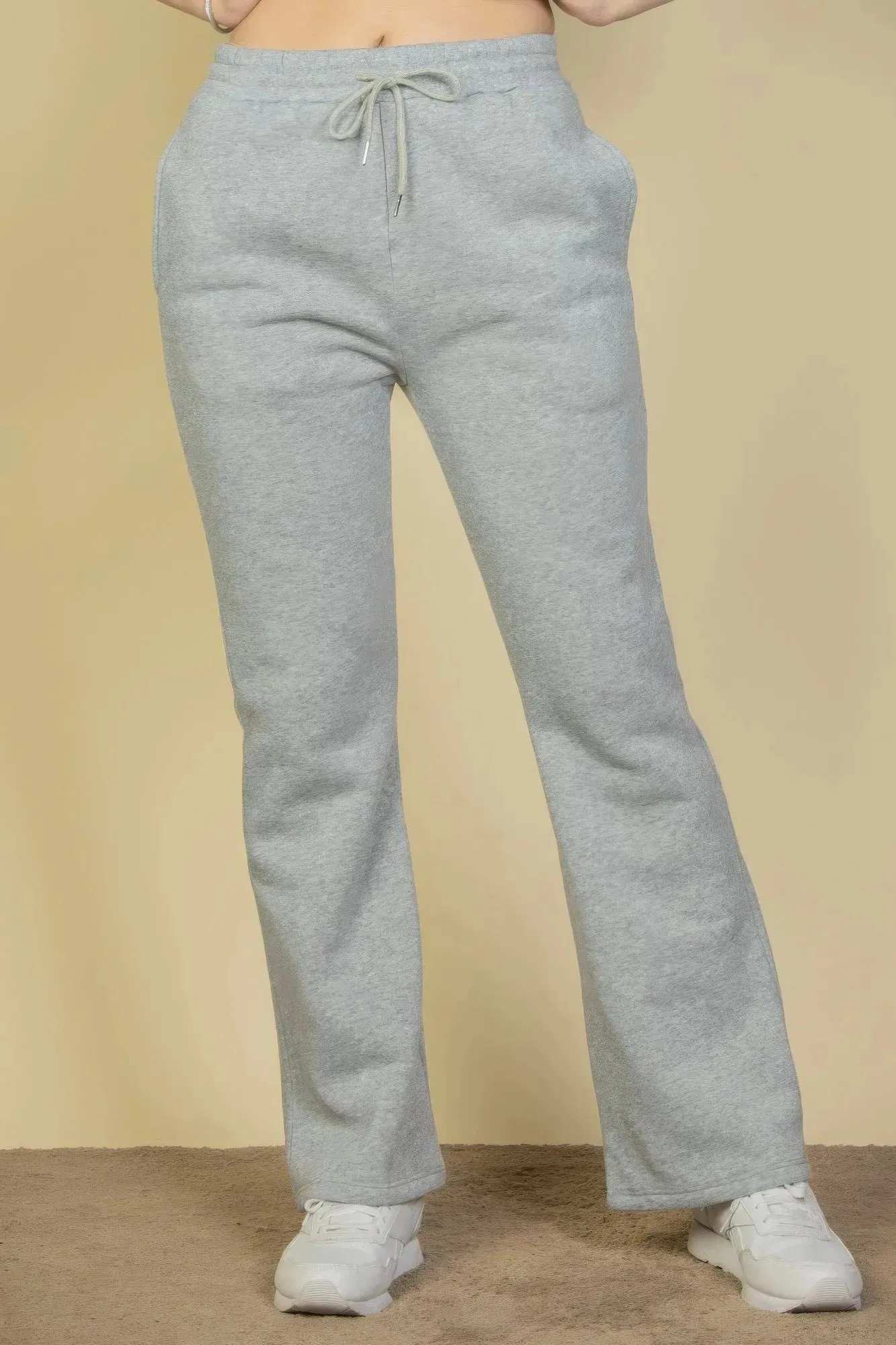 Drawstring Waist Slant Pocket Sweatpants