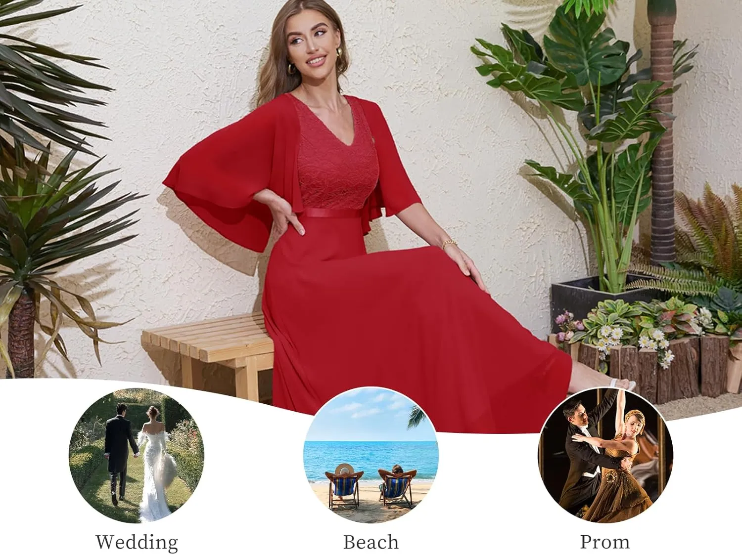 DRESSTELLS Womans Wedding Guest Formal Dress, 2025 Summer Bridesmaid Party Long Prom Church Dresses