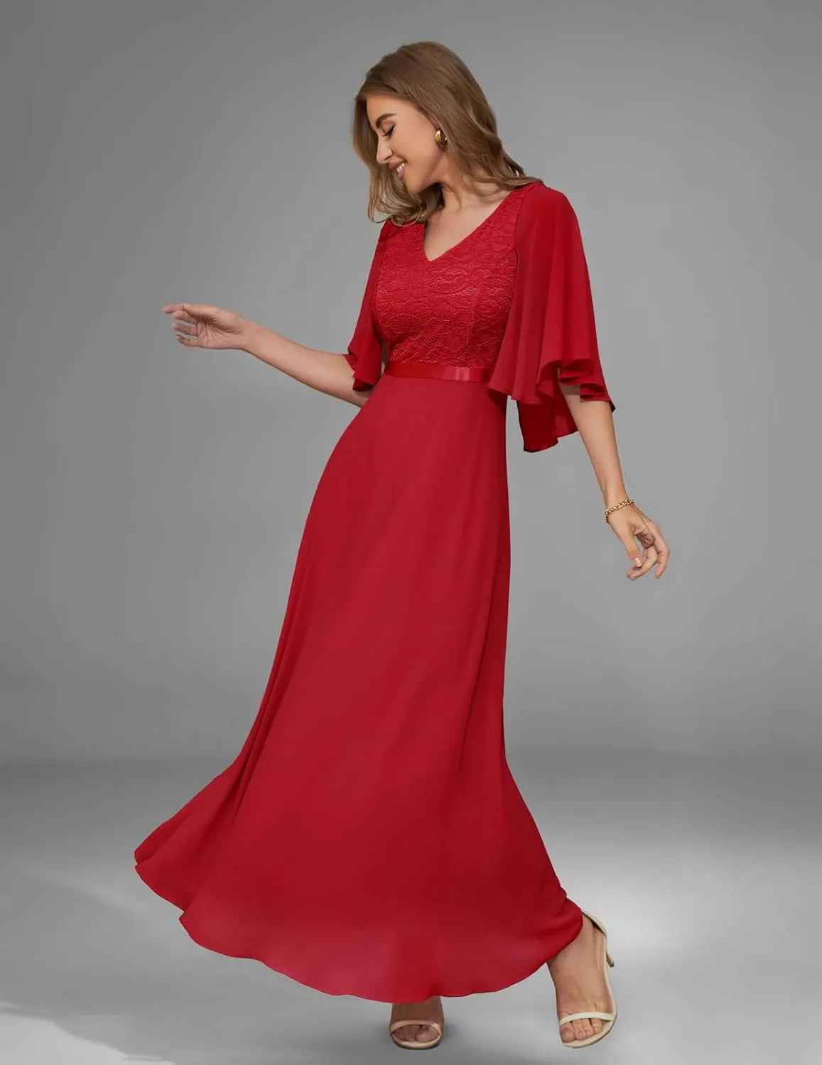 DRESSTELLS Womans Wedding Guest Formal Dress, 2025 Summer Bridesmaid Party Long Prom Church Dresses