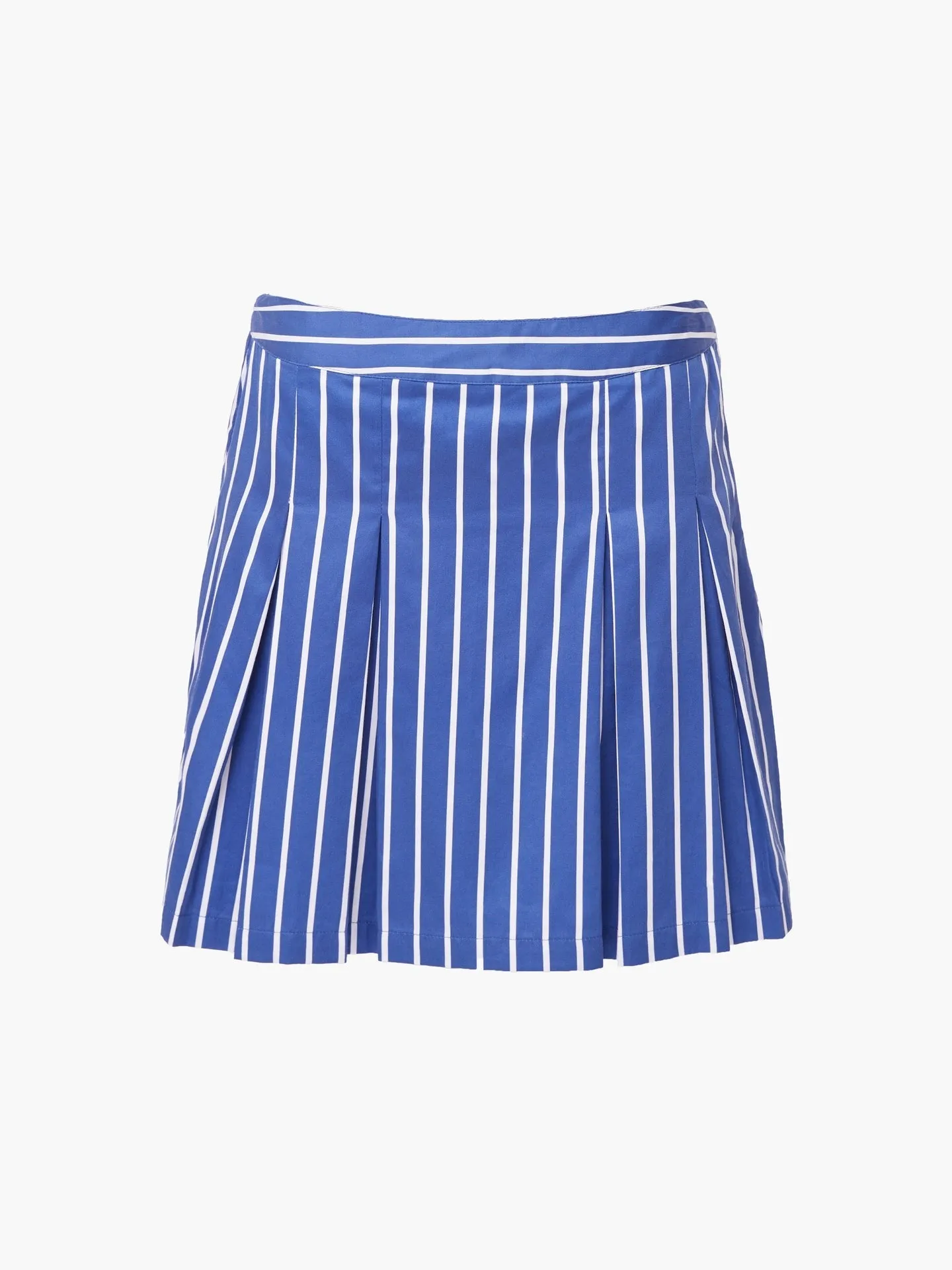 French Connection Alexis Cotton Stripe Pleated Mini Skirt