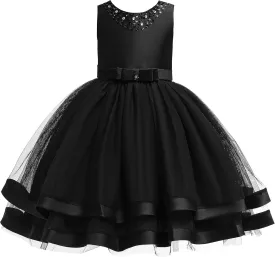 Glamulice Flower Girls Ruffles Dress Vintage Wedding Bridesmaid Party Dresses Holiday Kids Formal Pageant Gown