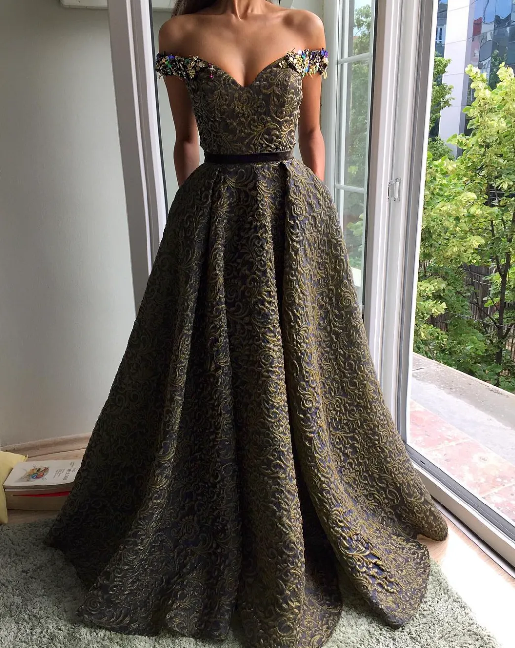 Hazy Olive Gown