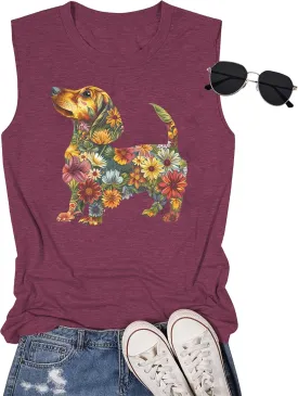 Hummingbird Tank Top for Women Bird Flower Graphic Tee Bird Lover Sleeveless Shirts