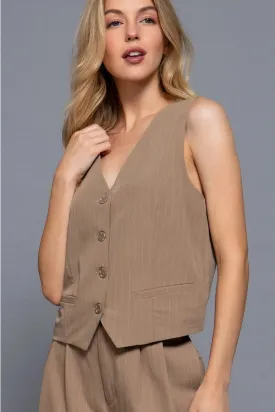 JOHNNIE SET PINSTRIPE VEST