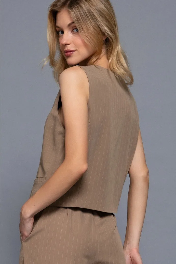 JOHNNIE SET PINSTRIPE VEST