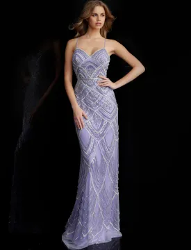 Jovani - 60653 - Scalloped Embroidered Evening Gown