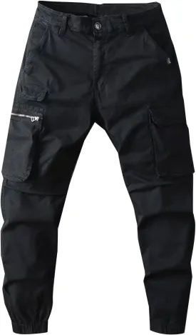 Men's Casual Cargo Pants Slim Fit Stretch Tactical Outdoor Joggers Lightweight Work Hiking Military Sweatpants with Pocket