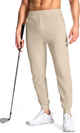 Men's Joggers Pants with Zipper Pockets Stretch Sweatpants Running Golf Workout Gym Pants for Men