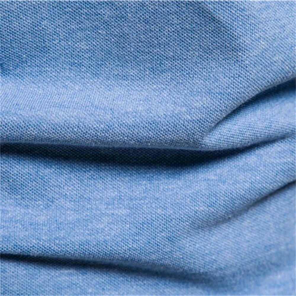 Men's Short Sleeve Solid Color Cotton Polo Shirt
