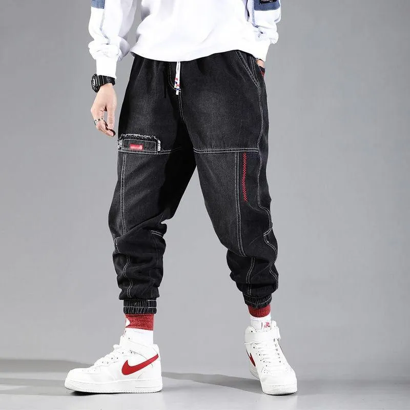 Men's Streetwear Loose Fit Cargo Jeans