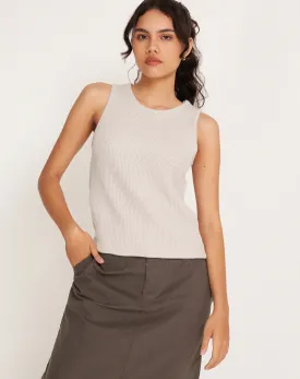 Phindi Knitted Vest in Neutral