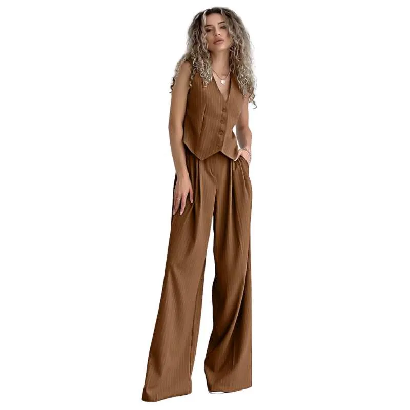 Pinstripe Vest and Pants Set