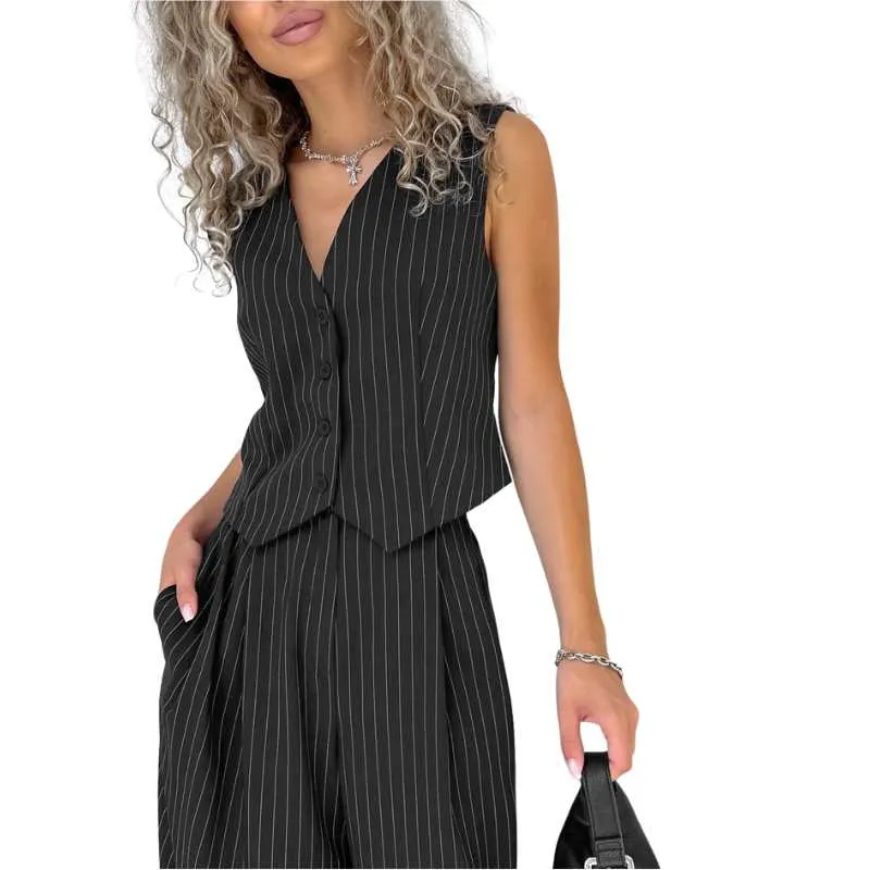 Pinstripe Vest and Pants Set
