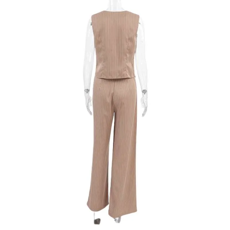 Pinstripe Vest and Pants Set
