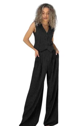 Pinstripe Vest and Pants Set