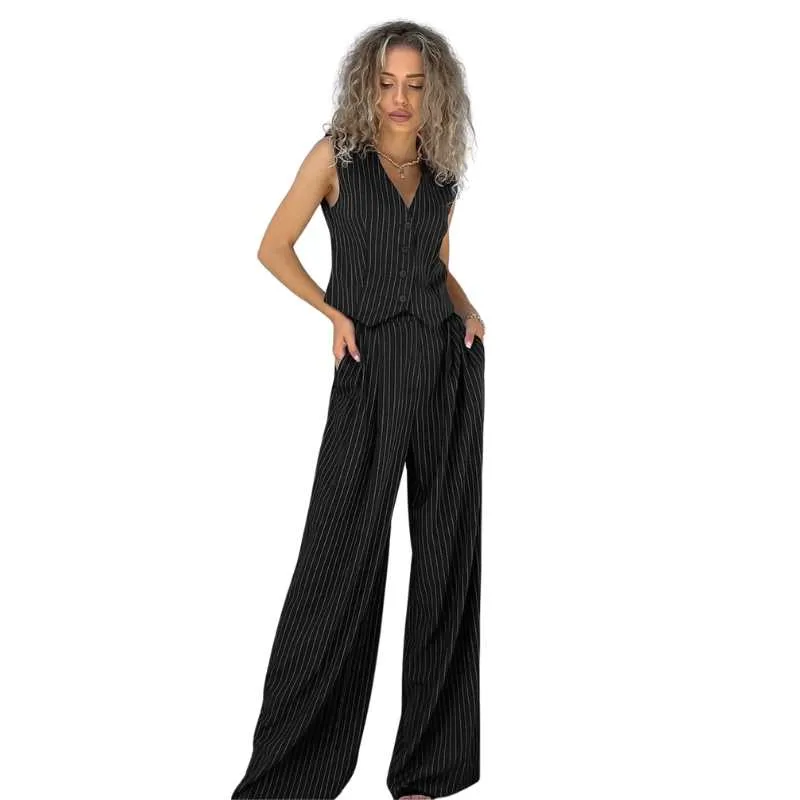 Pinstripe Vest and Pants Set