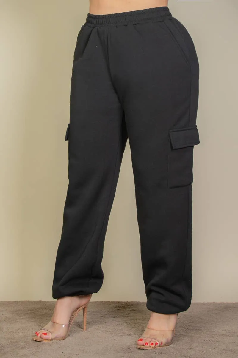 Plus Size Jogger Side Pocket Drawstring Waist Sweatpants