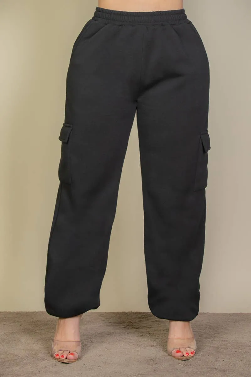 Plus Size Jogger Side Pocket Drawstring Waist Sweatpants