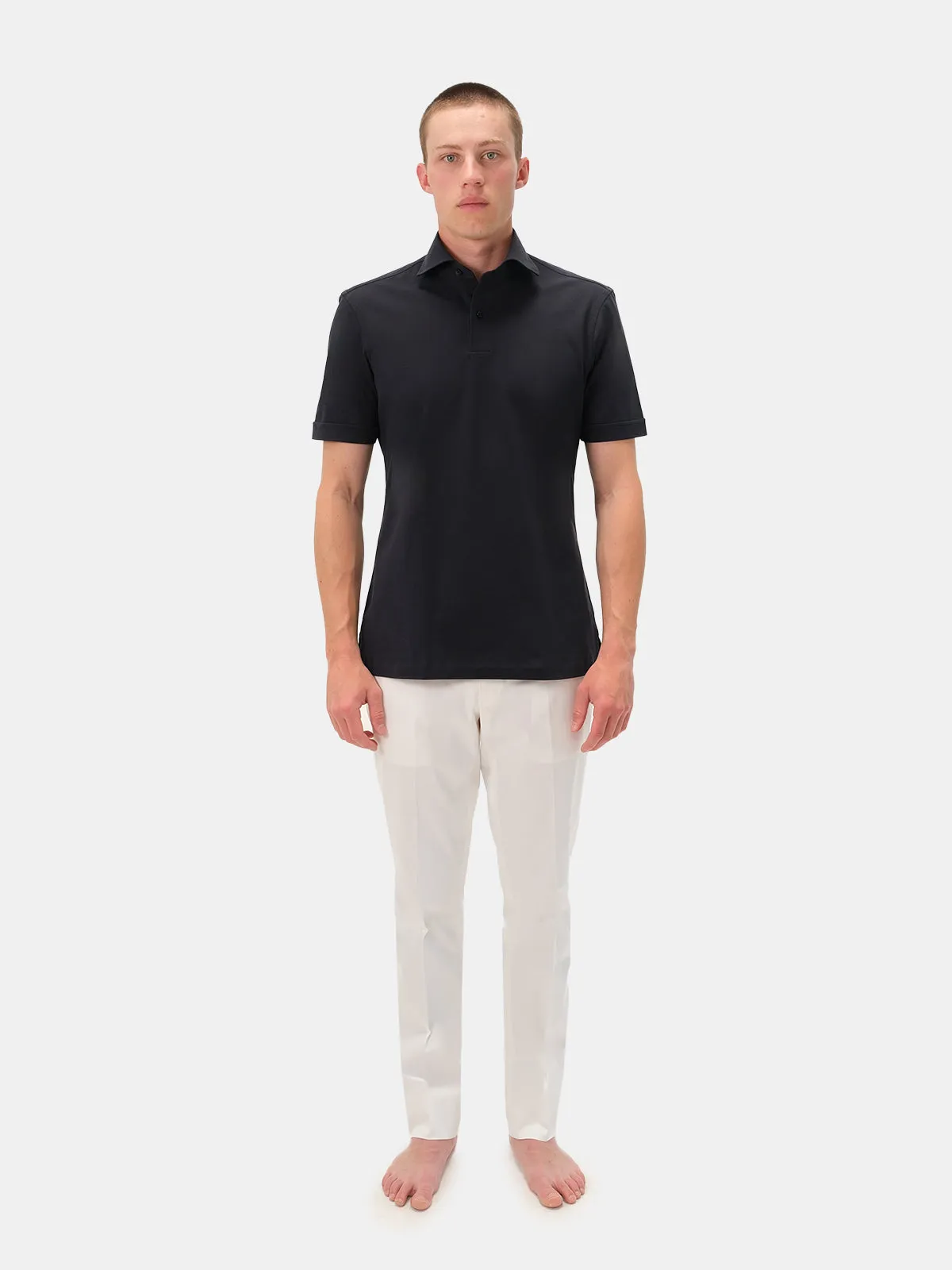Ponza Polo - Midnight Pique Cotton
