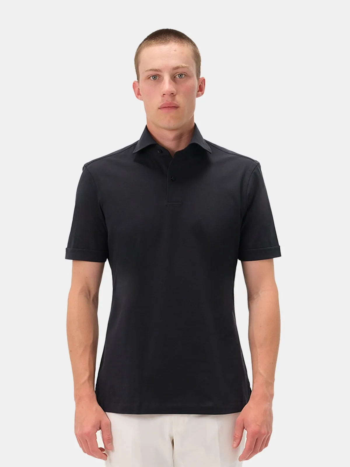 Ponza Polo - Midnight Pique Cotton