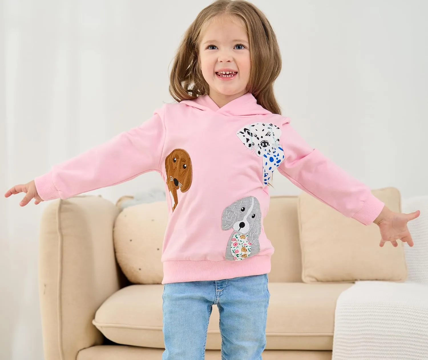Popshion Toddler Girls Hoodies Kids Pullover Sweatshirt Butterfly Sweater Casual Hoodies Sweatshirts Long Sleeve Shirts Tops