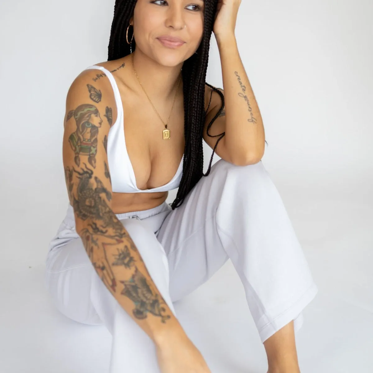 Relax Wide Leg Sweatpant w/ Cinch Drawstring