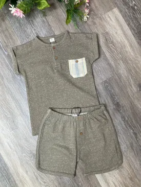RIF Pocket Henley Tee with Matching Shorts