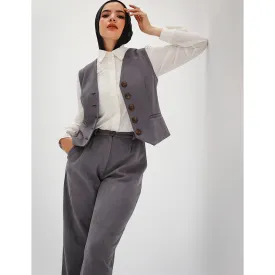 Suede waistcoat suit