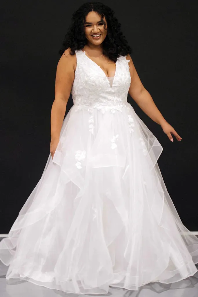 Sydneys Closet SC5285 Genevieve Black Or Ivory Bridal Dress
